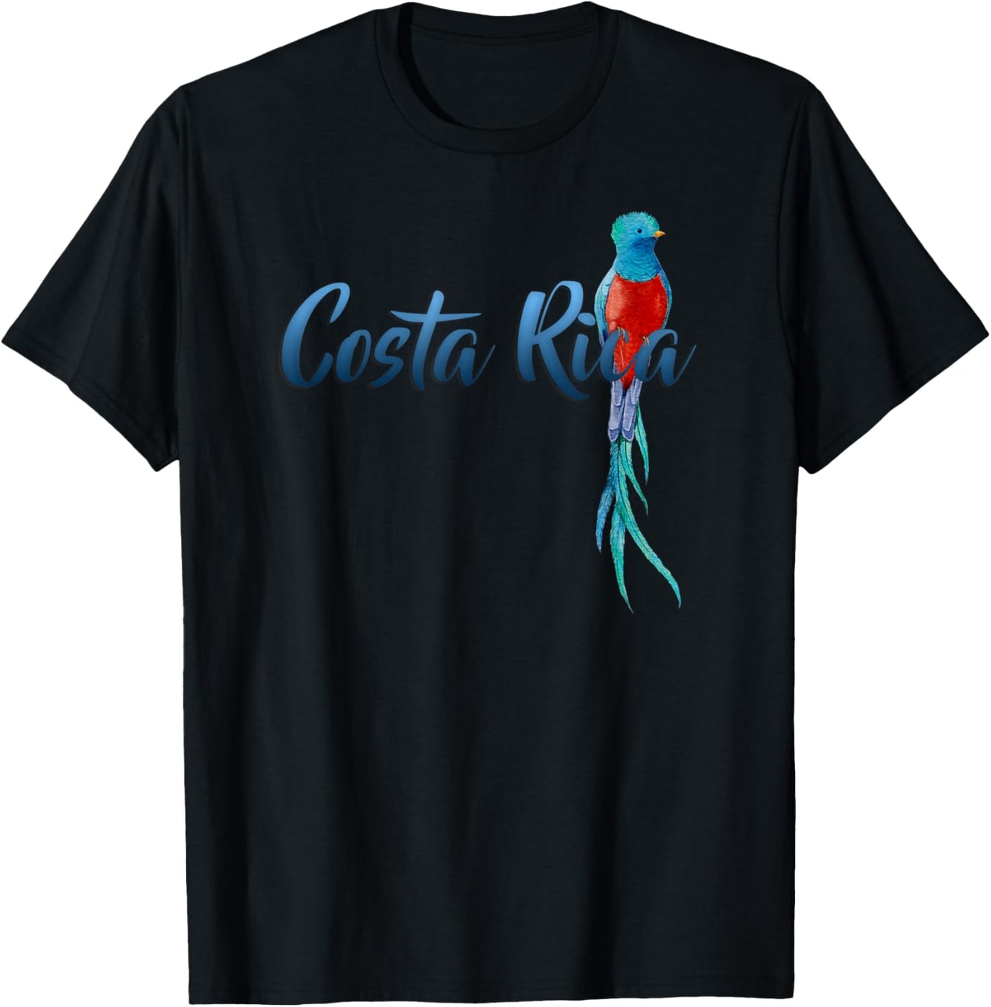 Costa Rica Quetzal Ornithologist Eco-Tourist Rainforest Bird T-Shirt - T-Shirt | Black