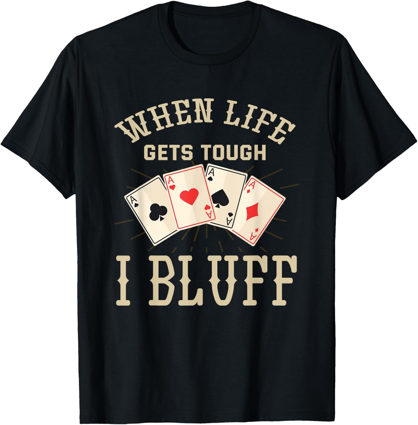 Funny Poker Player Graphic - Playing Poker T-Shirt - T-Shirt | Black