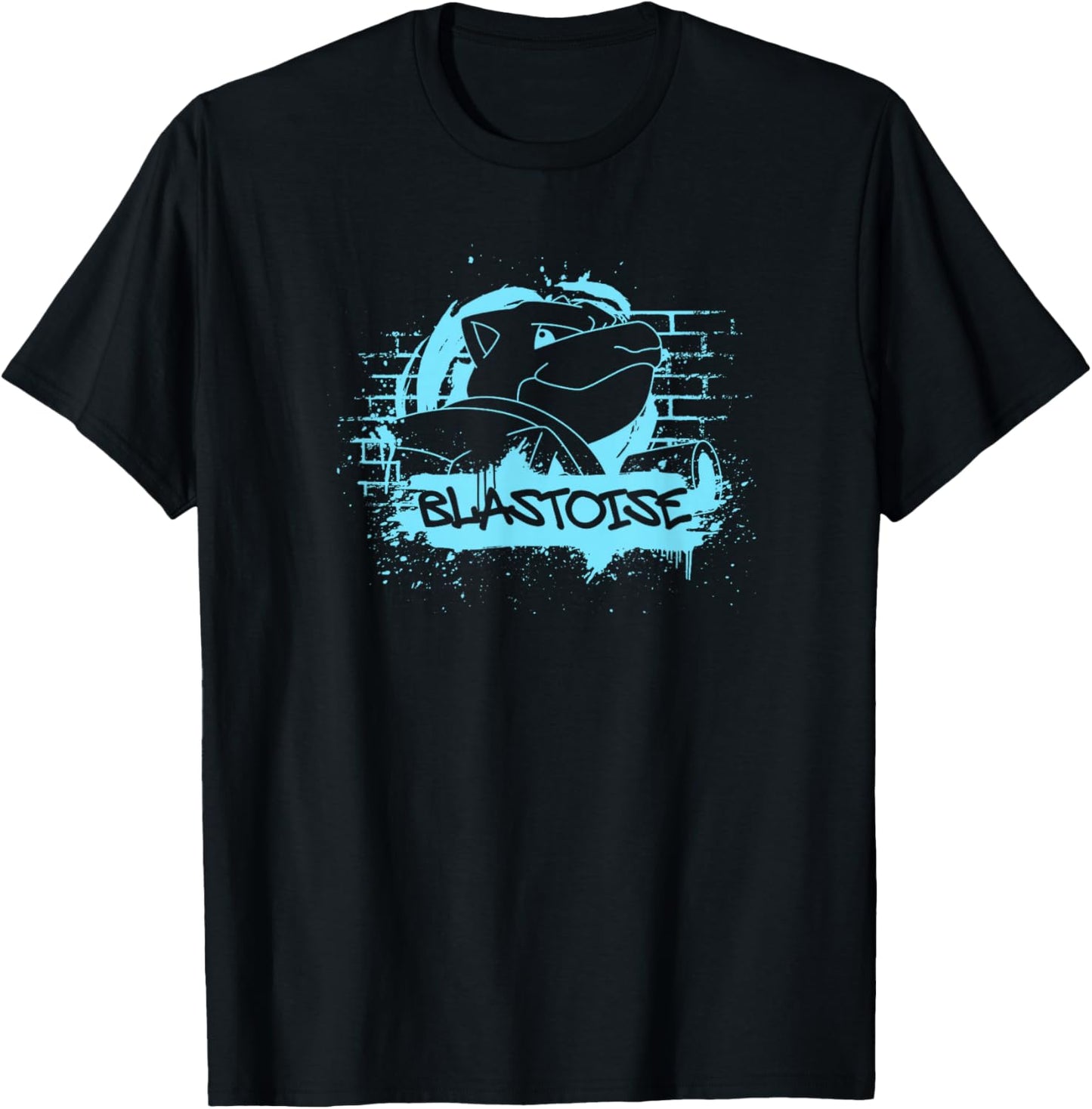 Pokémon Blastoise Blue Street Art Graffiti Logo T-Shirt - T-Shirt | Black