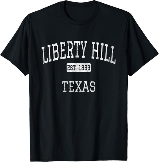Liberty Hill Texas TX Vintage T-Shirt - T-Shirt | Black