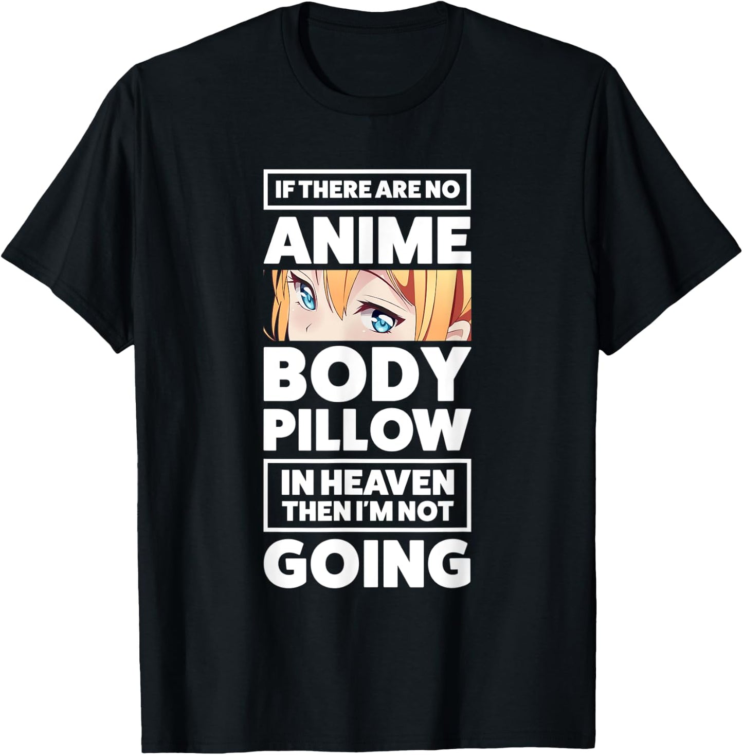 Anime Body Pillow Anime T-Shirt - T-Shirt | Black
