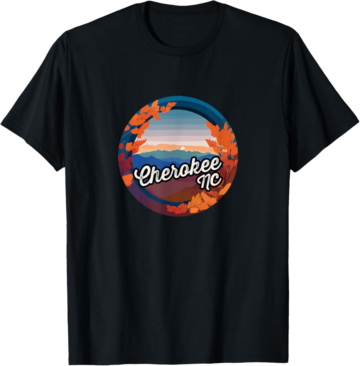 Cherokee NC Town of Cherokee T-Shirt - T-Shirt | Black