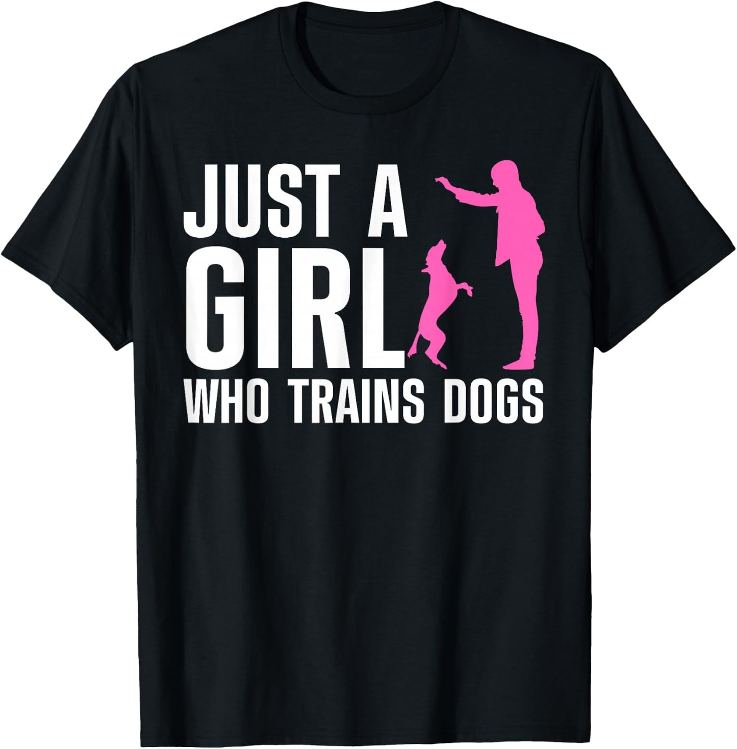 Cute Dog Trainer Girls Training Dog Lover Owner T-Shirt - T-Shirt | Black