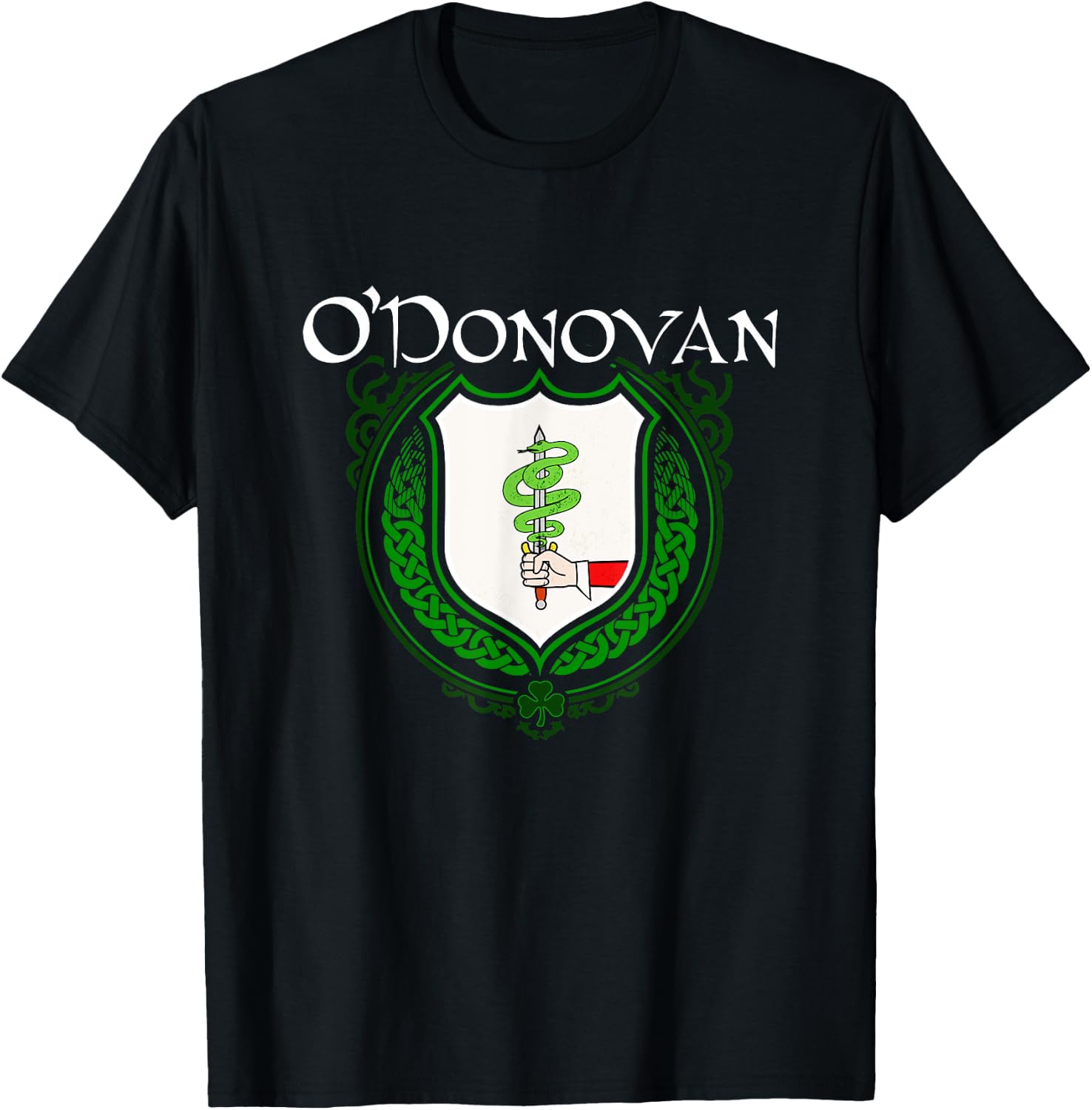 O'Donovan Surname Irish Clan Tartan Badge Ireland T-Shirt - T-Shirt | Black