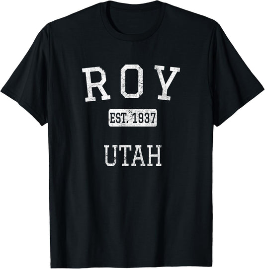 Roy Utah UT Vintage T-Shirt - T-Shirt | Black