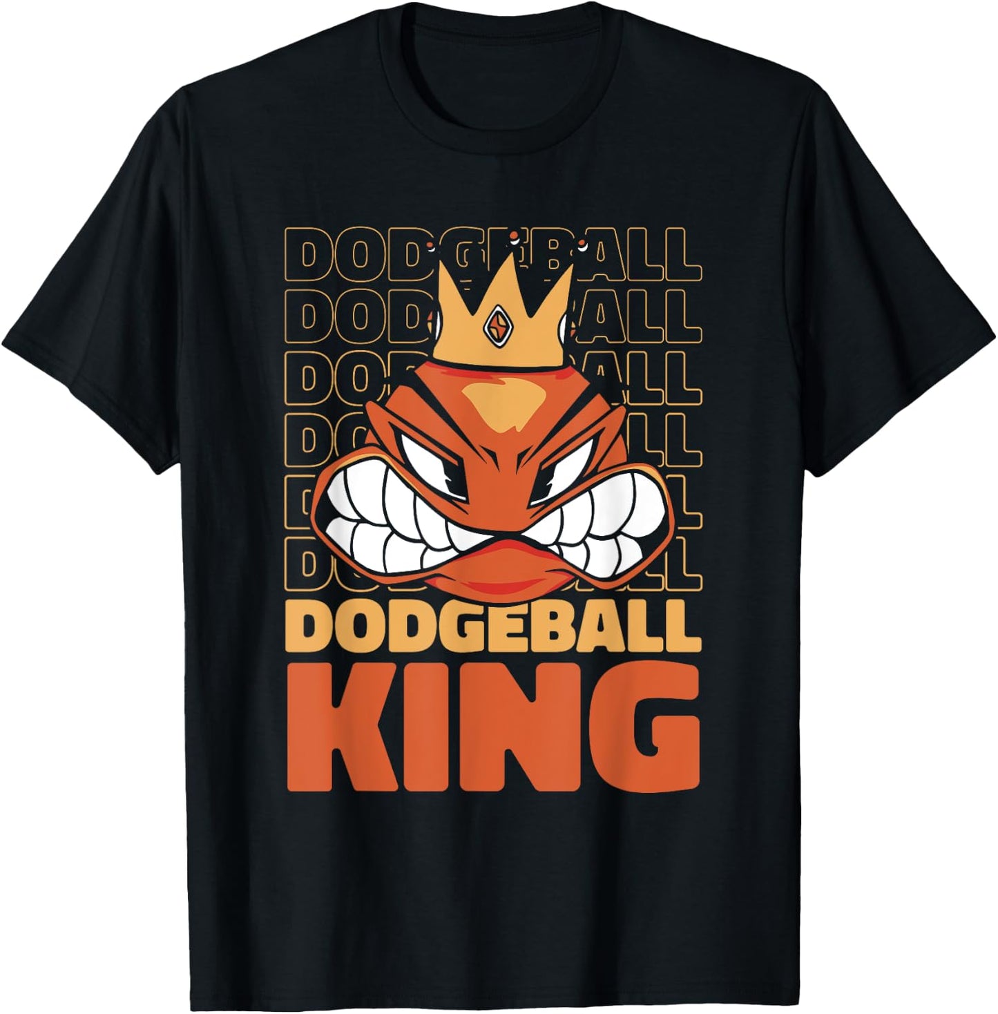 Dodgeball King Game Prisonball Team Player Dodgeball T-Shirt - T-Shirt | Black