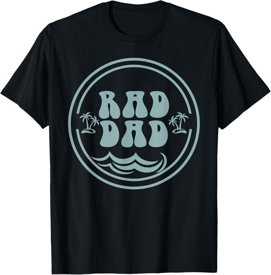 Rad Dad Surf Matching Birthday The Big One 1st Birthday T-Shirt - T-Shirt | Black