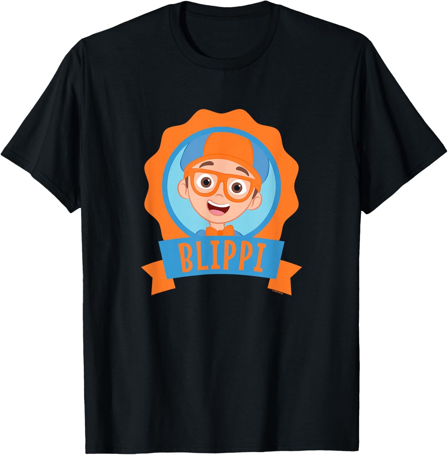 Blippi Centered Portait Design Small T-Shirt - T-Shirt | Black