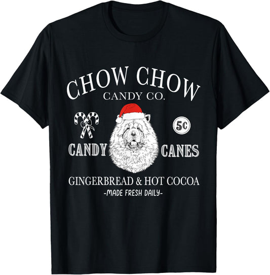 Funny Santa Chow Chow Mom Christmas Vintage Holiday T-Shirt - T-Shirt | Black