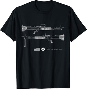 M60 Military Machine Gun T-Shirt - T-Shirt | Black