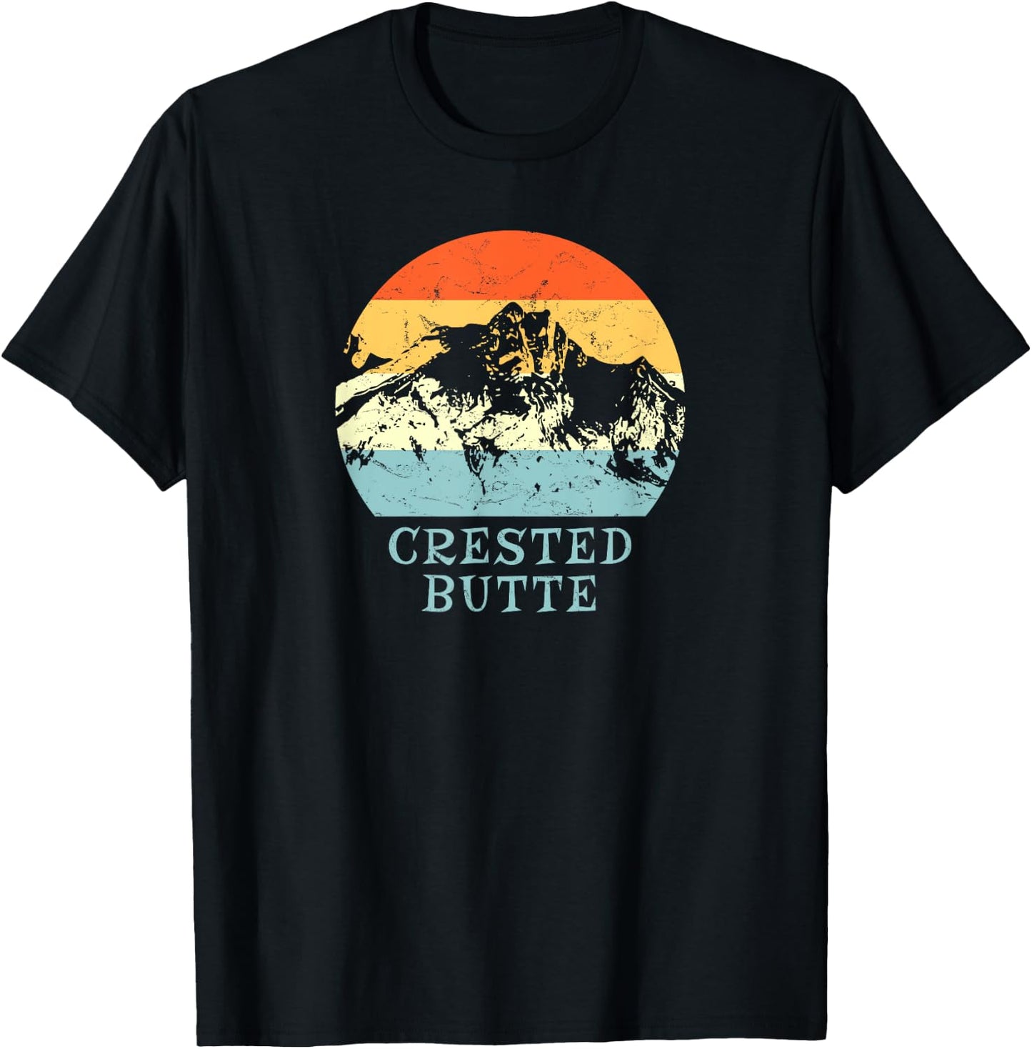 Crested Butte, Colorado Snow Ski & Outdoor Paradise T-Shirt - T-Shirt | Black