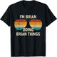 I'm Brian Doing Brian Things Retro Sunglass Personalized T-Shirt - T-Shirt | Black