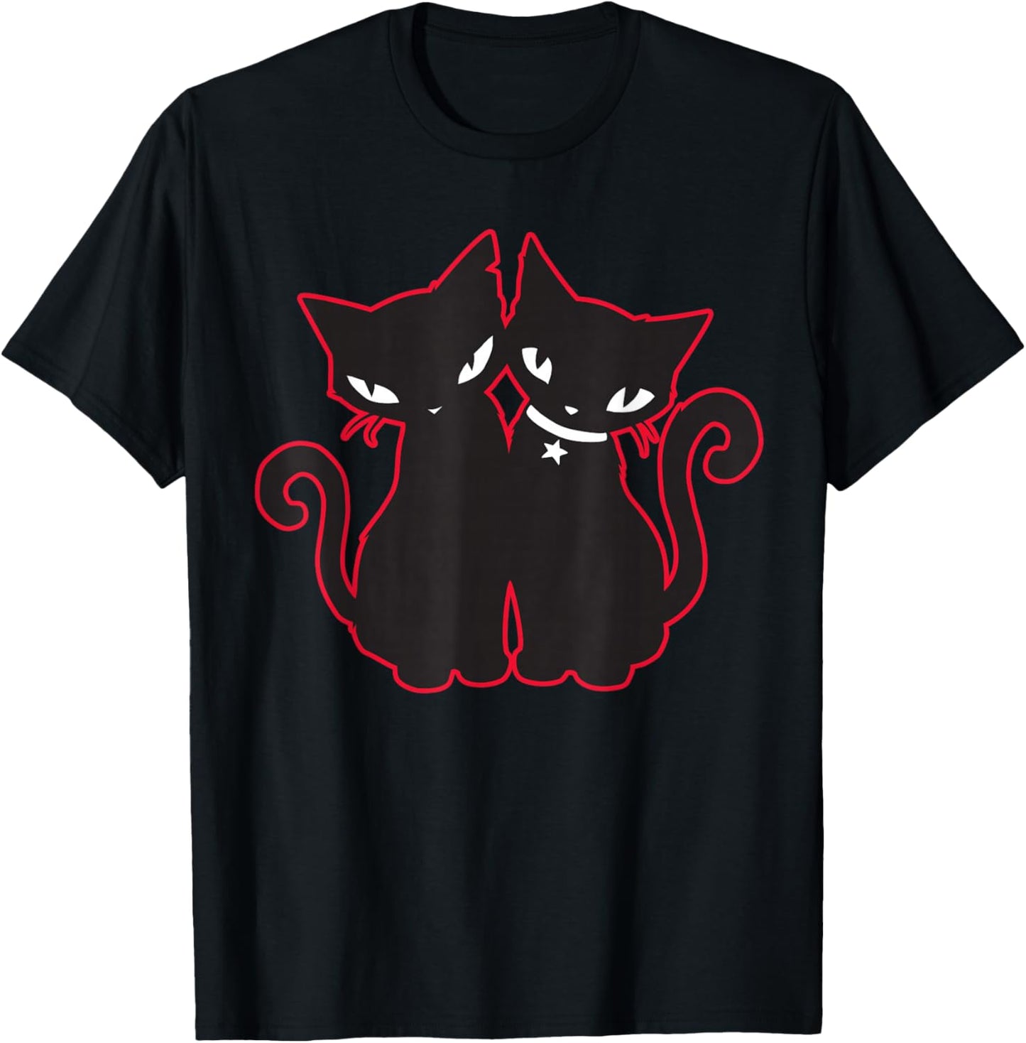 Emily The Strange Double Trouble - Women's X-Small Black Short Sleeve Classic Fit Cotton Blend T-Shirt - T-Shirt | Black