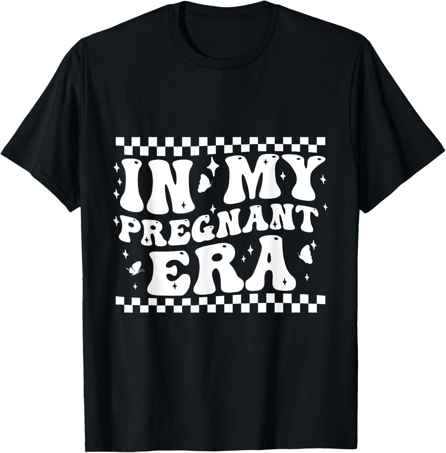 In My Pregnant Era Funny Pregnancy Announcing T-Shirt - T-Shirt | Black