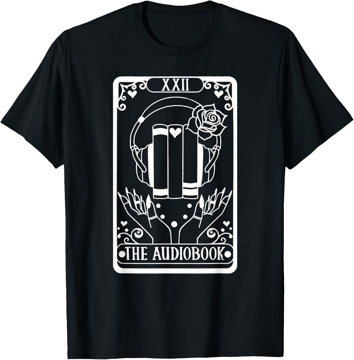 The Audiobook Tarot Card, Funny Book Lover T-Shirt - T-Shirt | Black