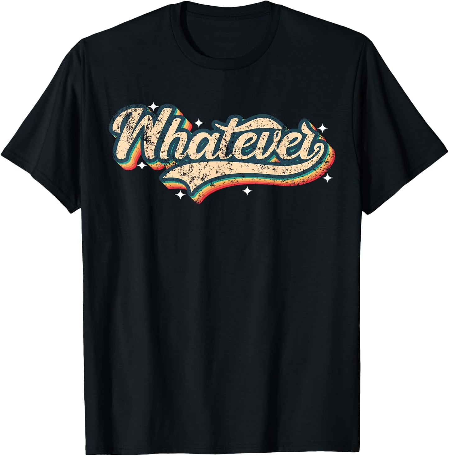 Whatever Shirt Vintage Look Slang 70s Costume Or 80s Costume T-Shirt - T-Shirt | Black