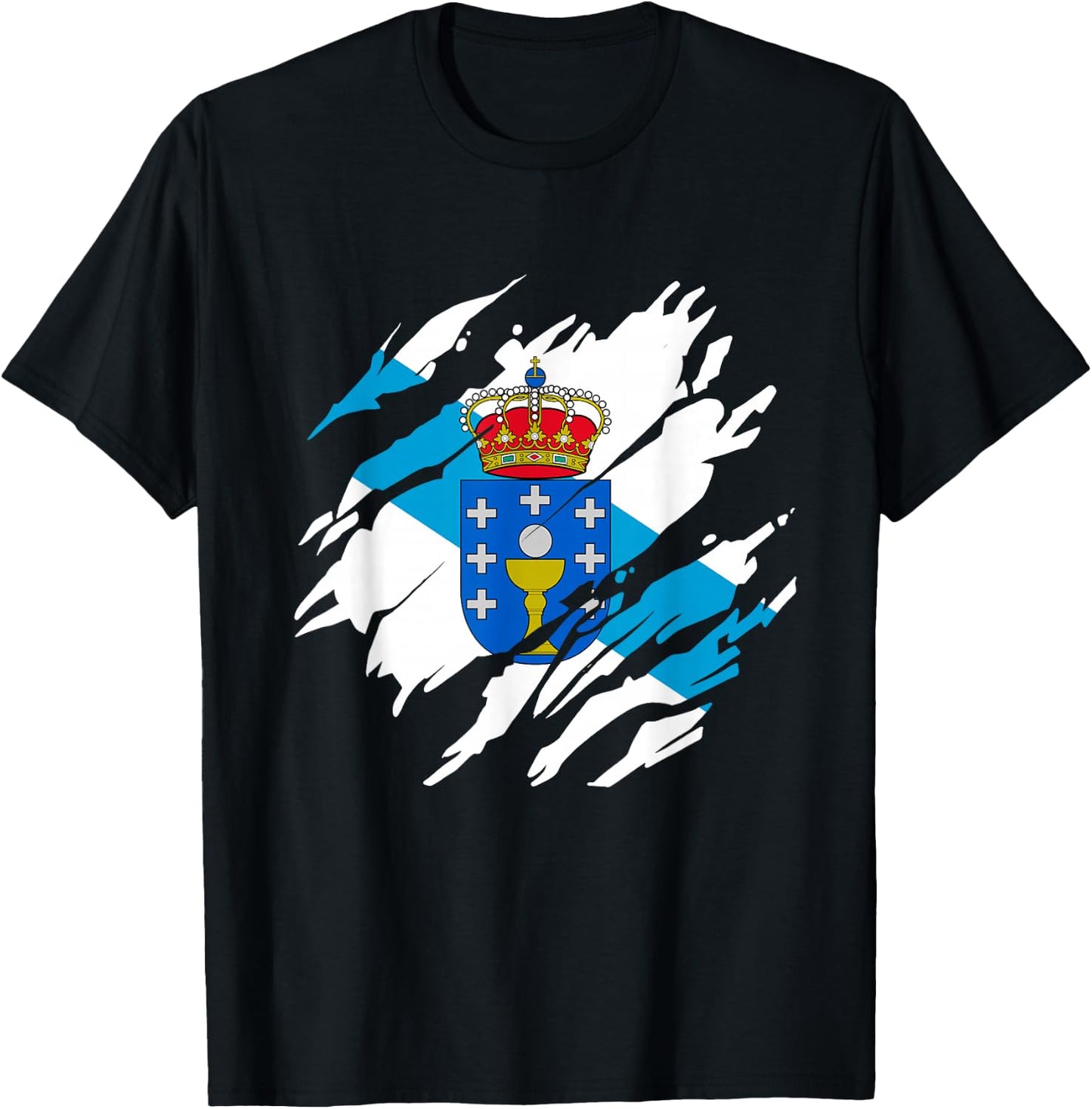 Galicia Galicia Flag T-Shirt - T-Shirt | Black