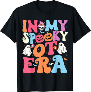 Groovy In My Spooky OT Era Occupational Therapy OT Halloween T-Shirt - T-Shirt | Black