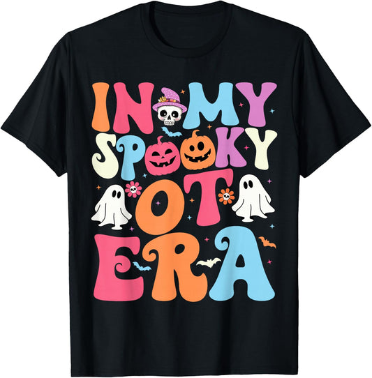 Groovy In My Spooky OT Era Occupational Therapy OT Halloween T-Shirt - T-Shirt | Black
