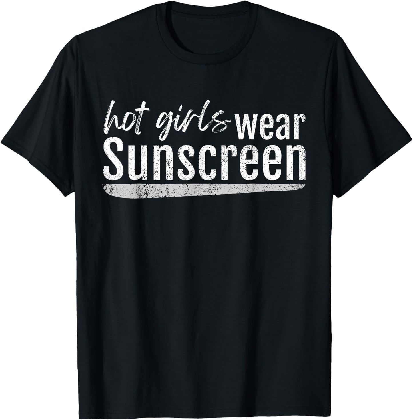 Vintage Hot Girls Wear Sunscreen Dermatology Esthetician SPF T-Shirt - T-Shirt | Black