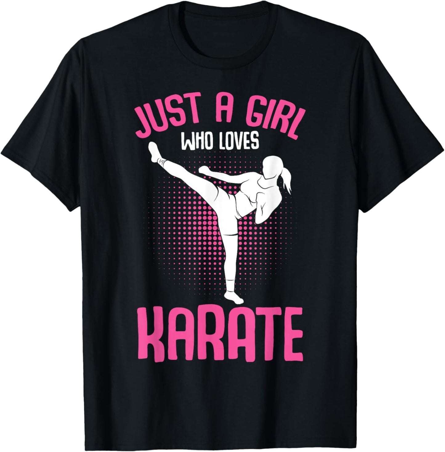 Just A Girl who loves Karate Kids Girls T-Shirt - T-Shirt | Black