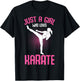 Just A Girl who loves Karate Kids Girls T-Shirt - T-Shirt | Black