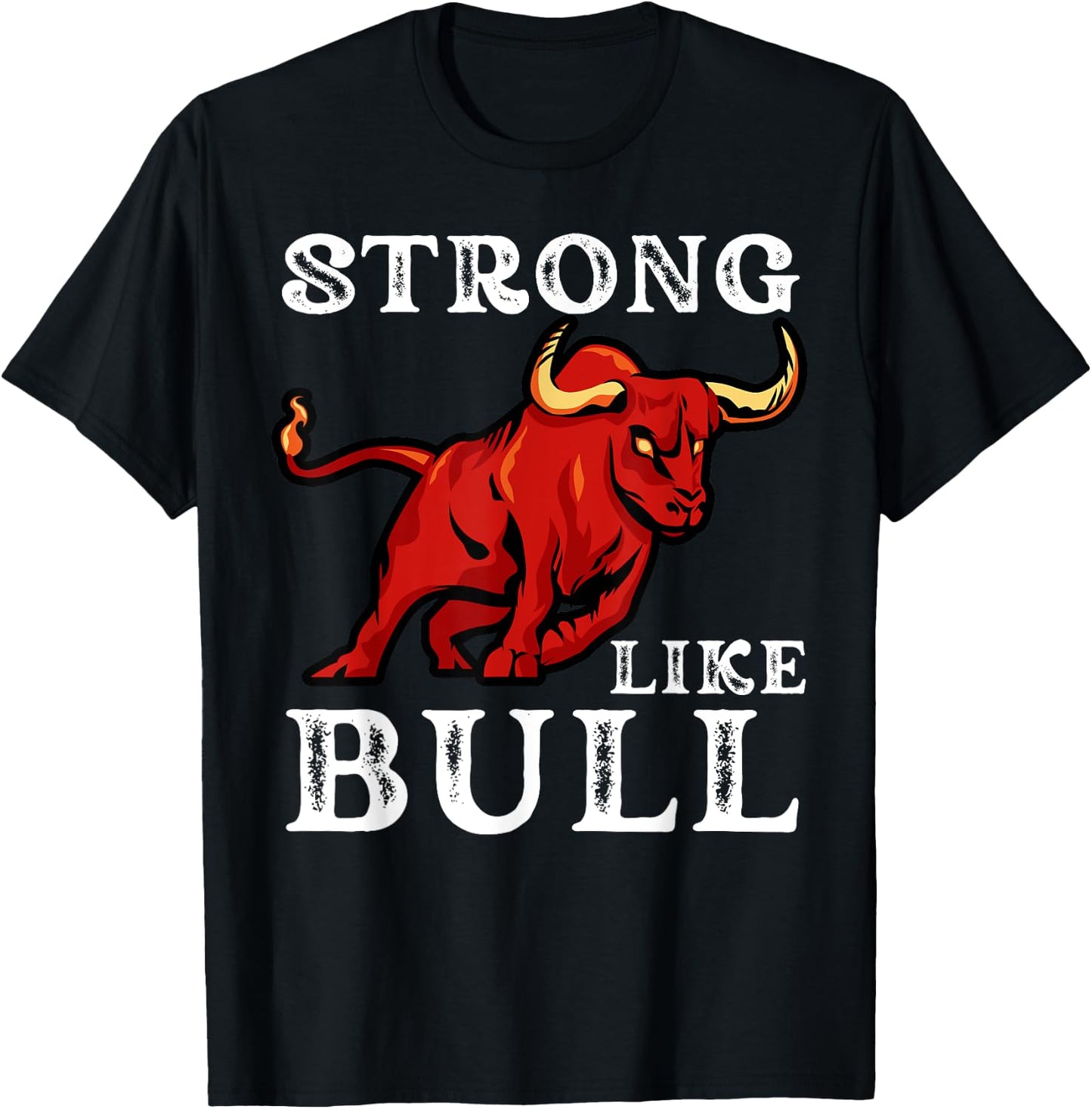 Strong Like A Bull Weight Powerlifting Bodybuilding, Cowboy T-Shirt - T-Shirt | Black