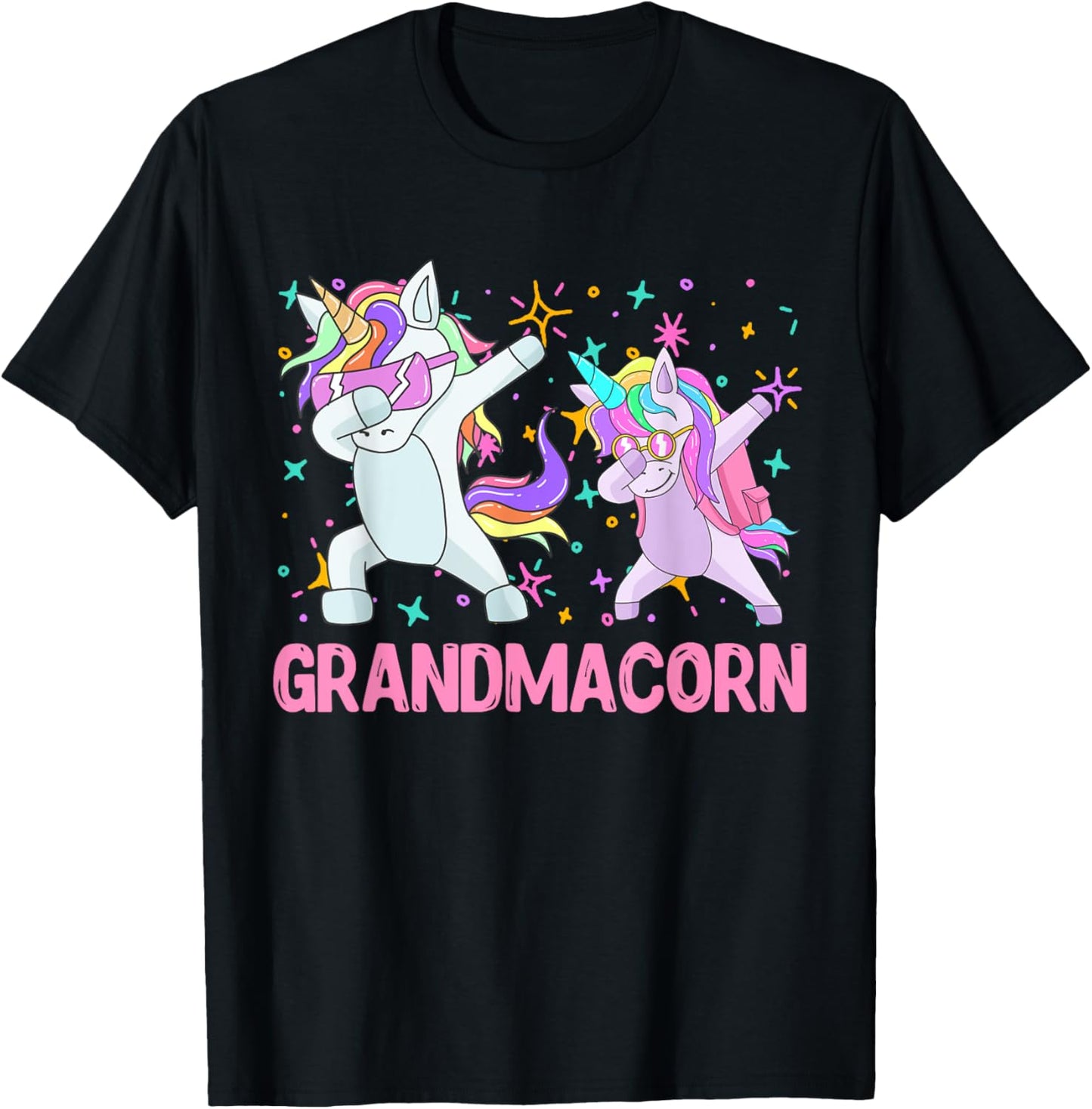 Grandmacorn Mother's day Unicorn Granny Grandma T-Shirt - T-Shirt | Black