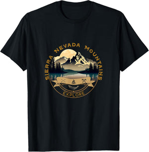 Sierra Nevada Mountains Vacation Apparel - Souvenir T-Shirt - T-Shirt | Black