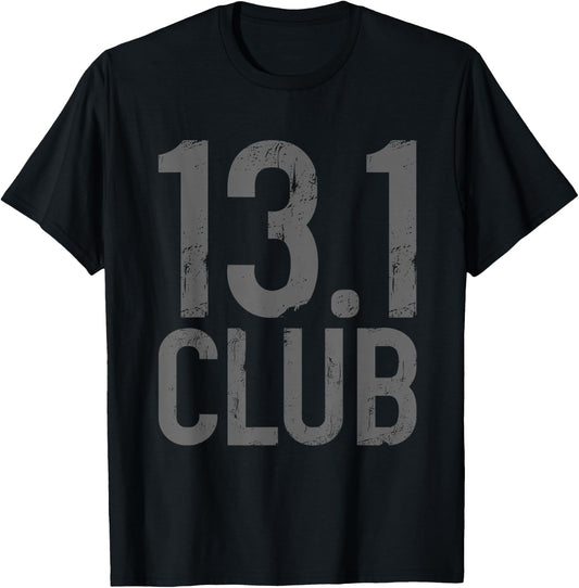 13.1 Club Half Marathon Vintage Marathoner Running Runner T-Shirt - T-Shirt | Black