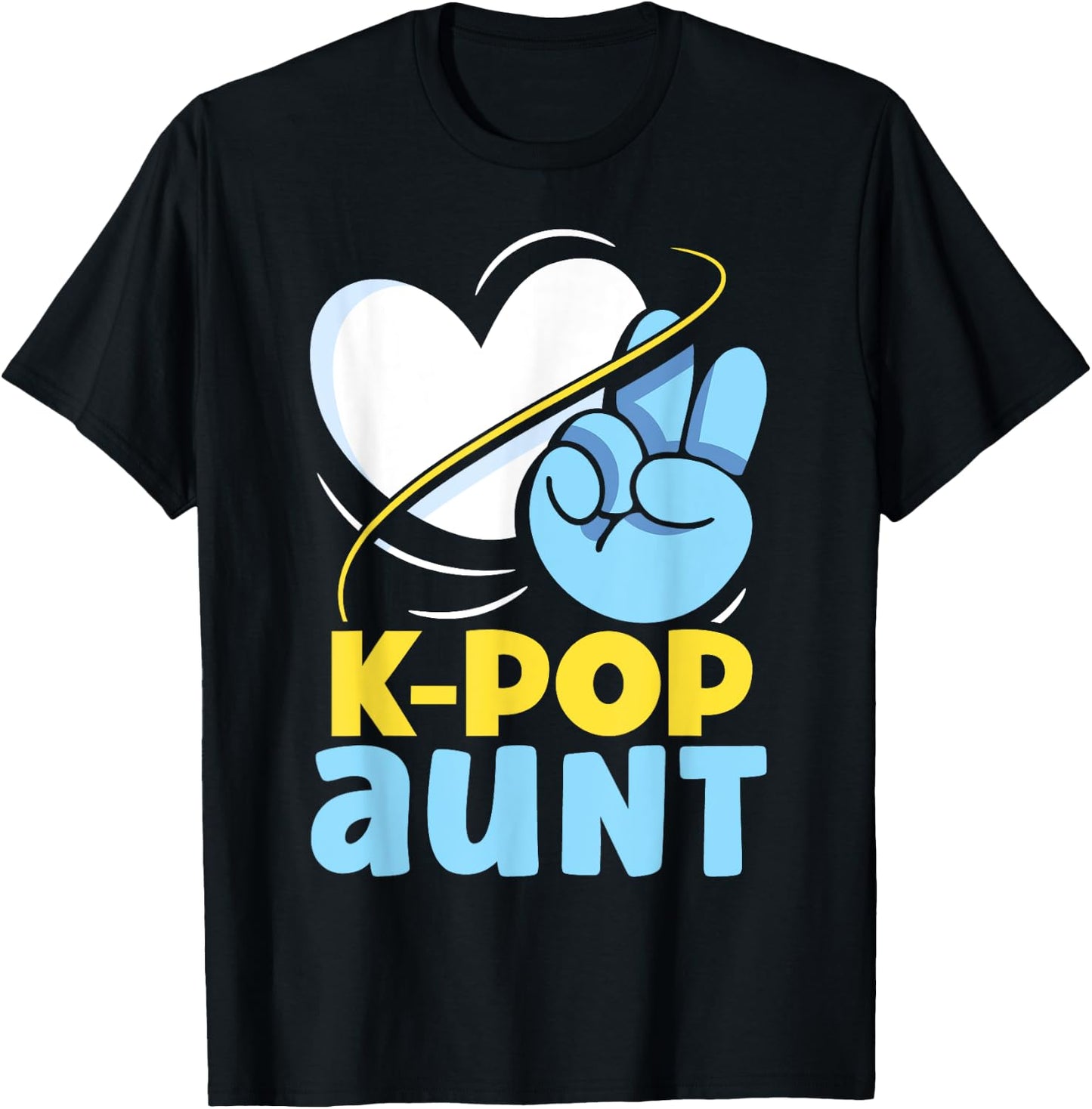 K-POP Aunt Music Korean K-Pop Lover Cute T-Shirt - T-Shirt | Black