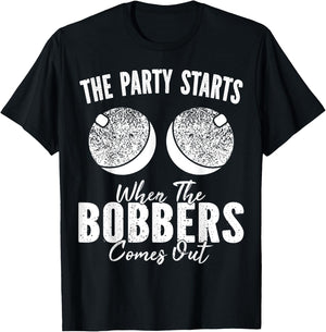 Funny Fishing Bobbers Fisherman Angler T-Shirt - T-Shirt | Black