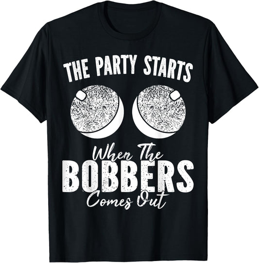 Funny Fishing Bobbers Fisherman Angler T-Shirt - T-Shirt | Black