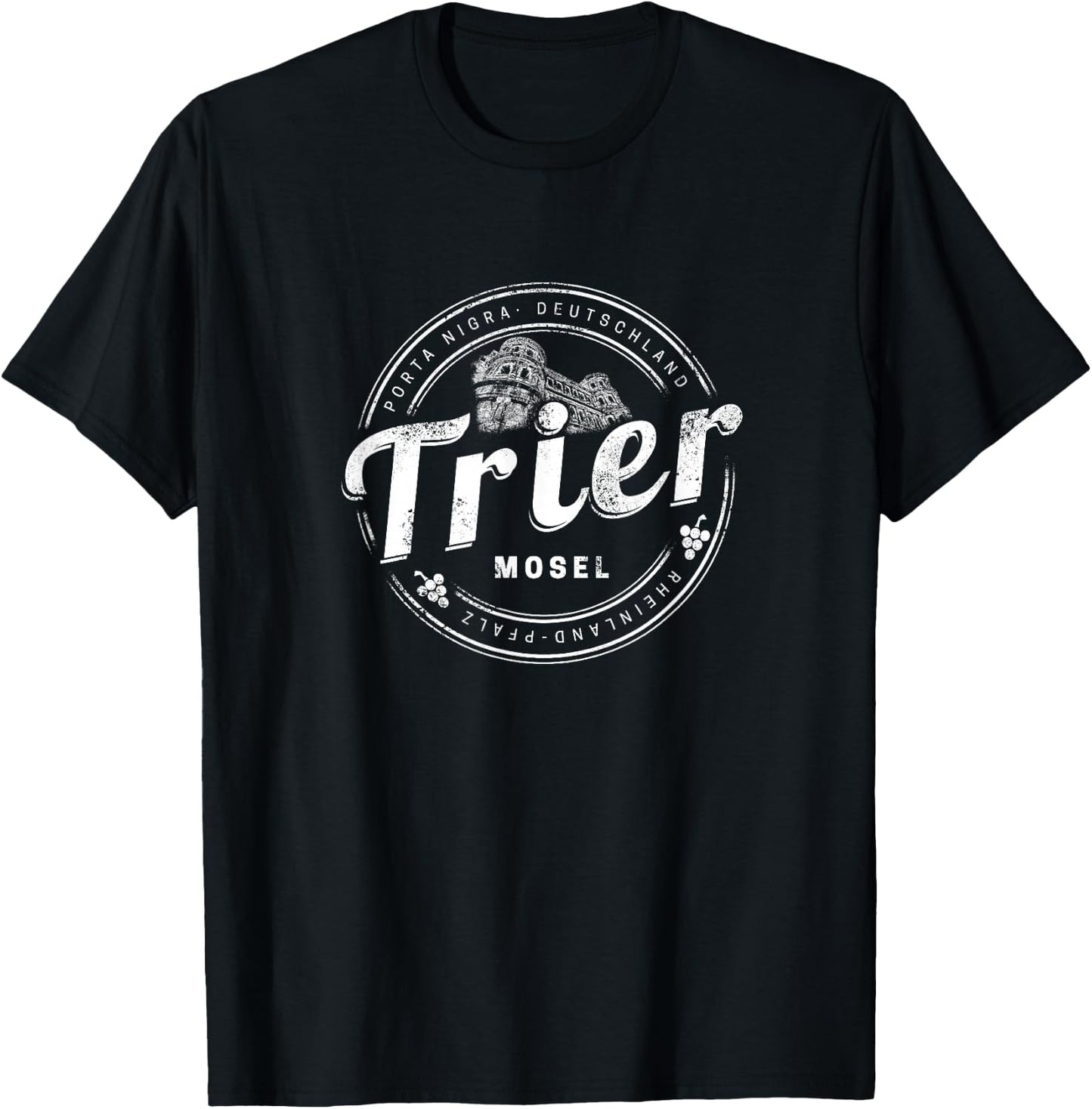 Trier Vintage Moselle Rhineland-Palatinate Germany T-Shirt - T-Shirt | Black