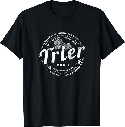 Trier Vintage Moselle Rhineland-Palatinate Germany T-Shirt - T-Shirt | Black