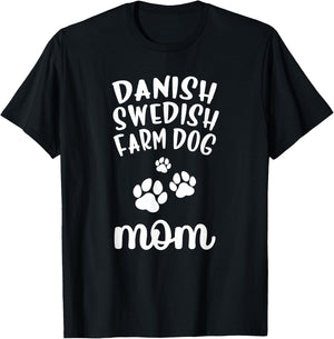 Danish-Swedish Farmdog Mom Cute Dog Farm Men Women Girls Kids T-Shirt - T-Shirt | Black