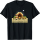 Minecraft Vanilla Villager & Camel Desert Fireplace At Night T-Shirt - T-Shirt | Black