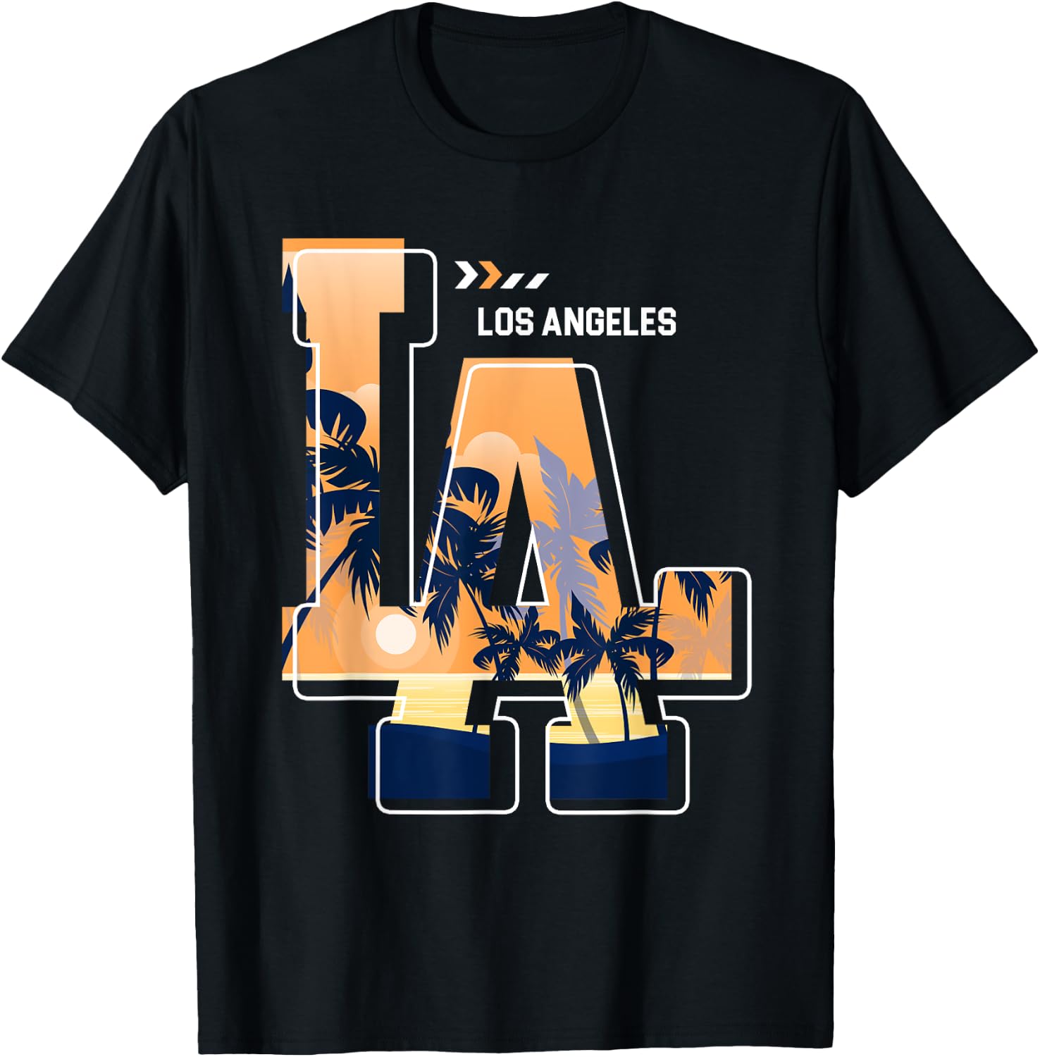 Los Angeles LA California Dogs -Adults and Kids , Black, Short Sleeve, Modern, T Back, Letter Print, , Regular Fit, XS/S, US Size T-Shirt - T-Shirt | Black