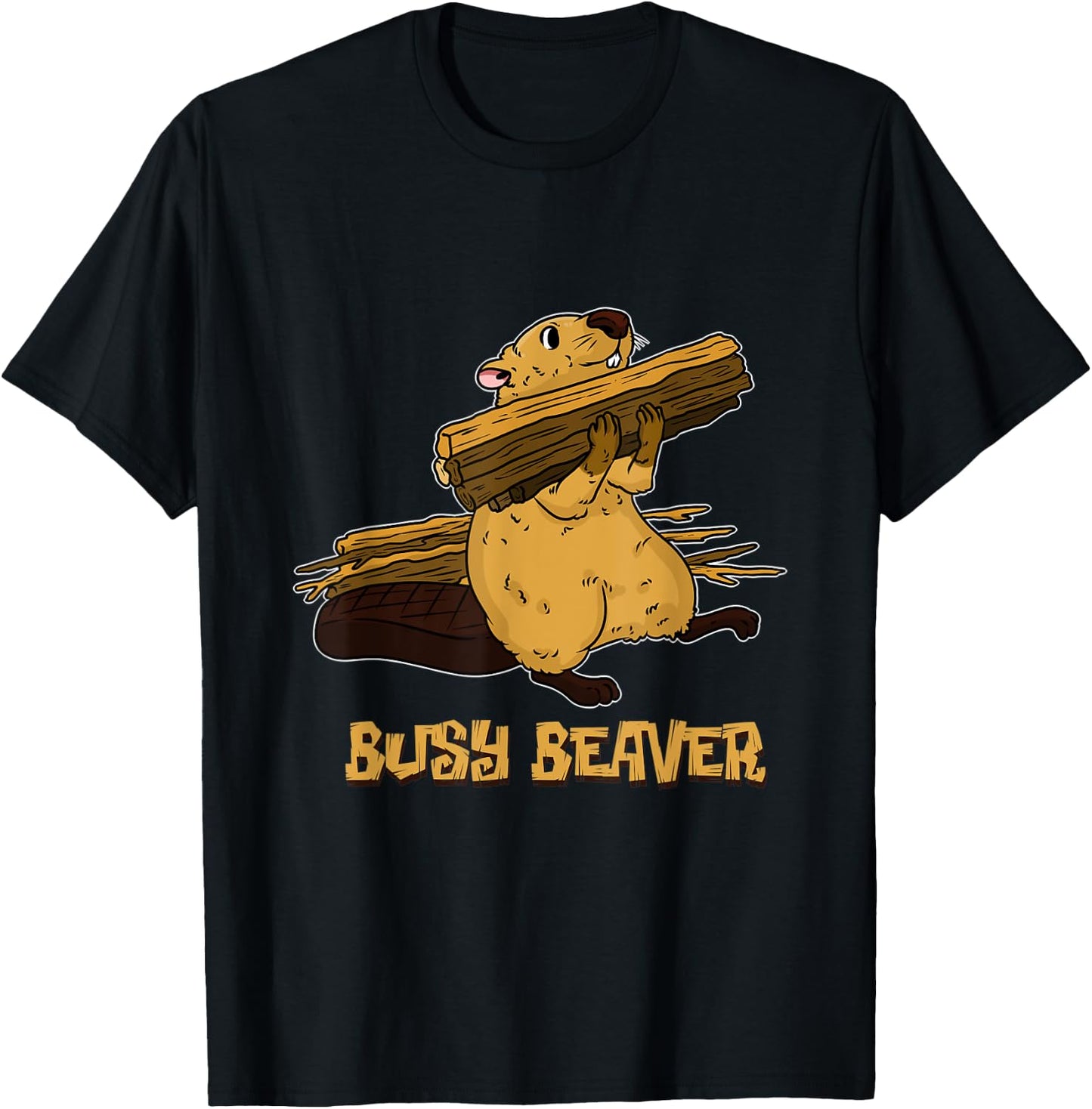 Busy Beaver T-Shirt - T-Shirt | Black
