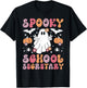 Spooky School Secretary Halloween Secretary T-Shirt - T-Shirt | Black