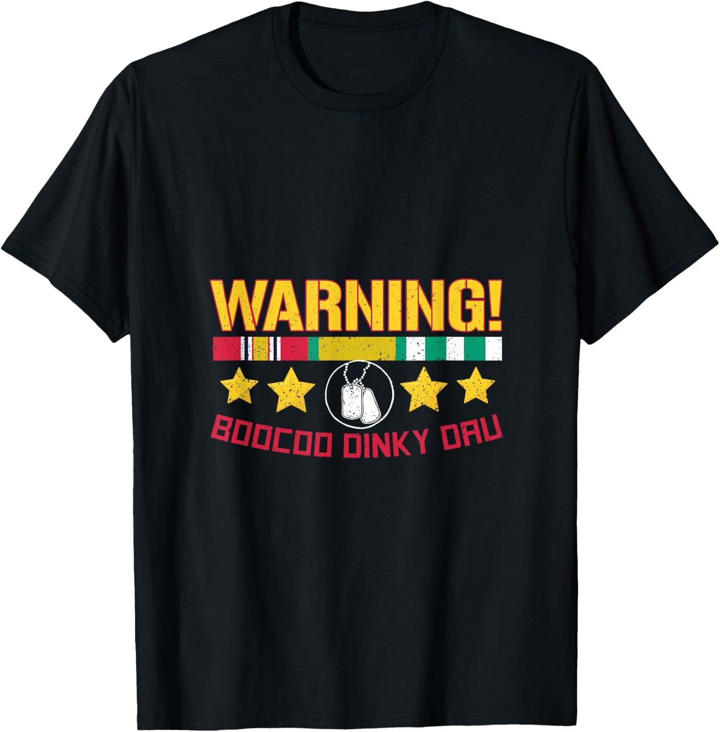 Warning Boocoo Dinky Dau T-Shirt - T-Shirt | Black