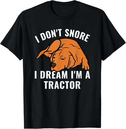 Fox Red Lab Labrador for Mom Dad Kids Funny Snoring T-Shirt - T-Shirt | Black