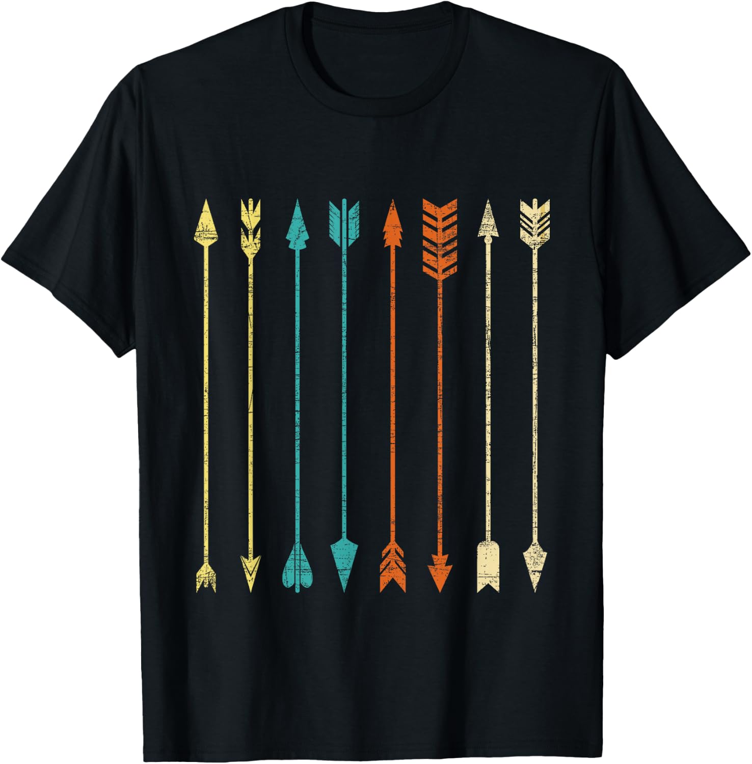 Colorful Arrows - Archery Bowman Bowhunting Archer T-Shirt - T-Shirt | Black