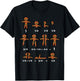 Christmas Gingerbread Fraction Cute Xmas Cookie Math Teacher T-Shirt - T-Shirt | Black