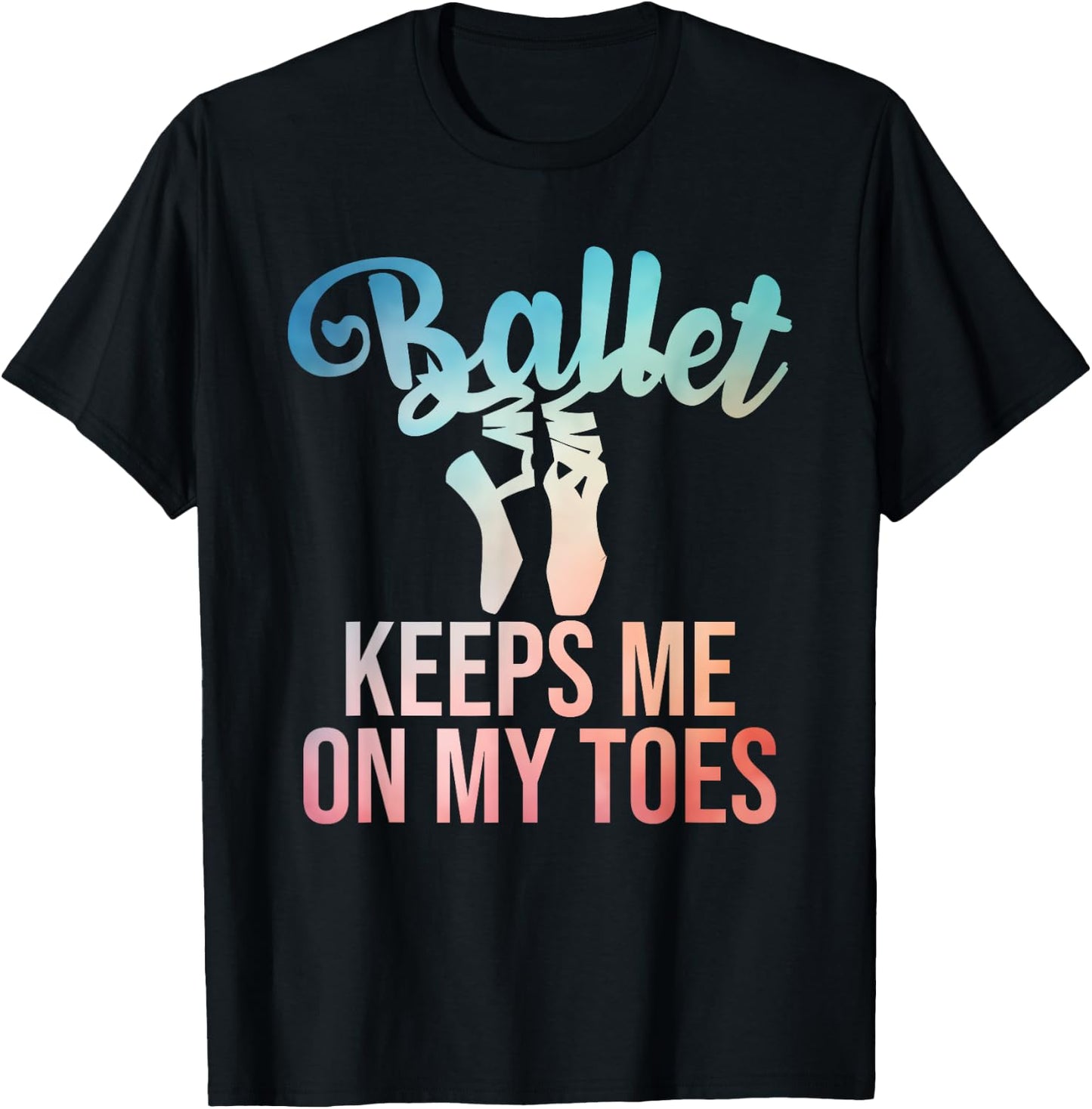 Ballerina Art For Girls Women Pointe Dance Lovers Ballet T-Shirt - T-Shirt | Black