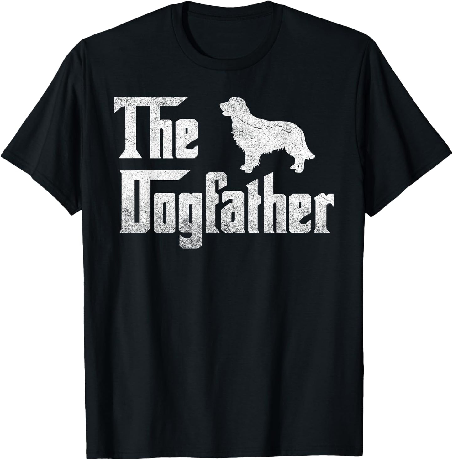 Golden Retriever The Dogfather Father Dog Lover Gift Men T-Shirt - T-Shirt | Black