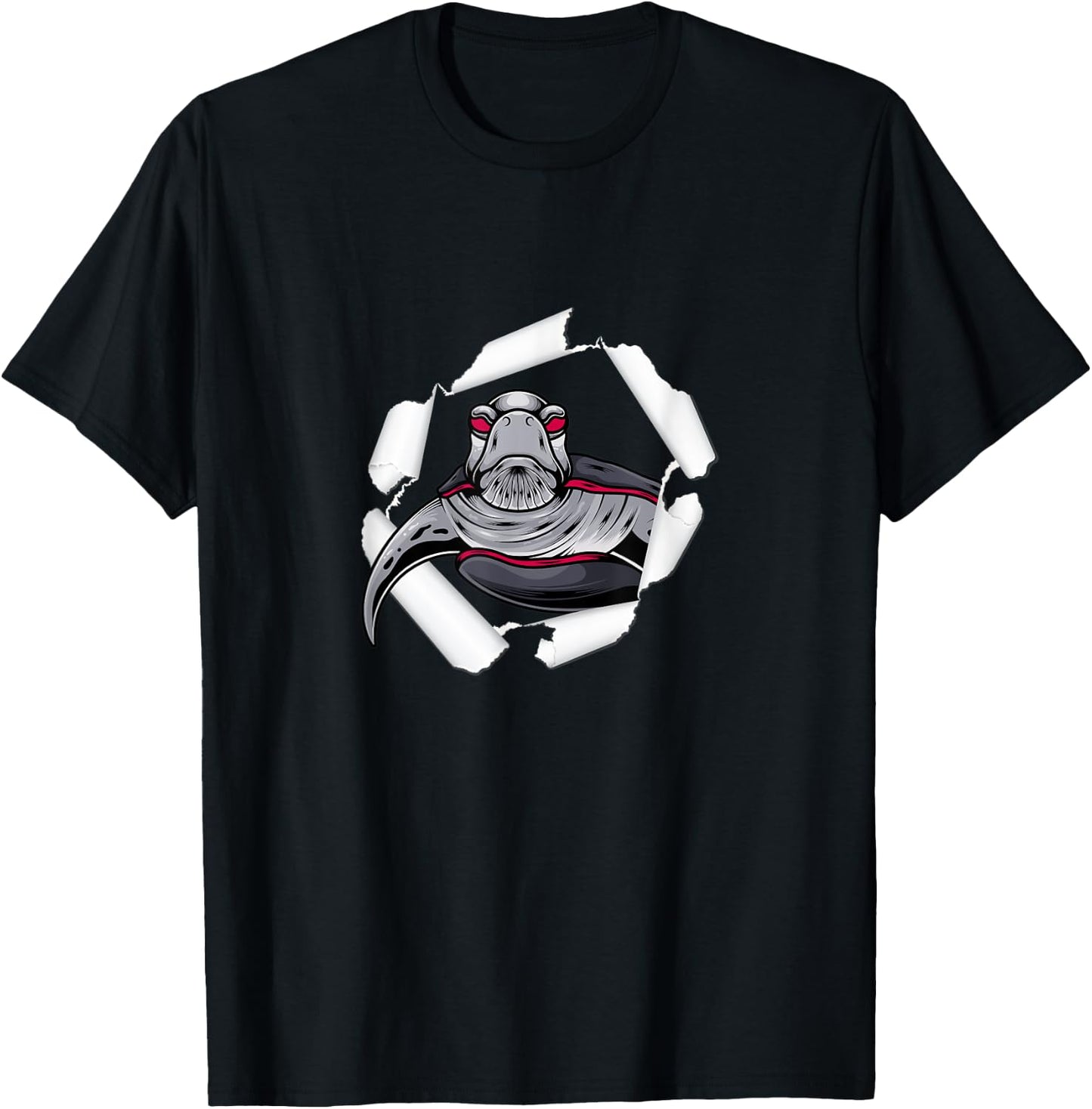 Ripped Turtle Sea Turtles Tortoise Beach Ocean Animal Women Kids T-Shirt - T-Shirt | Black