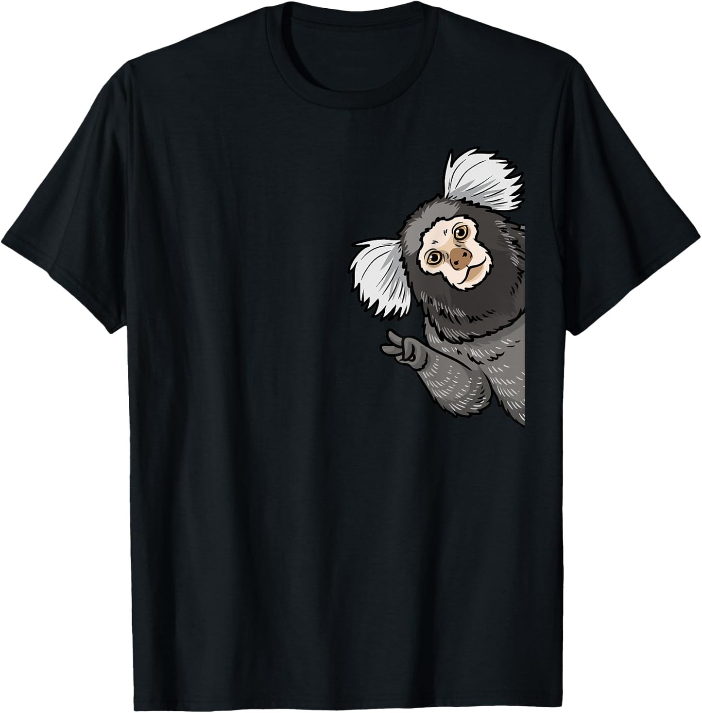 Marmoset Monkey From Side T-Shirt - T-Shirt | Black