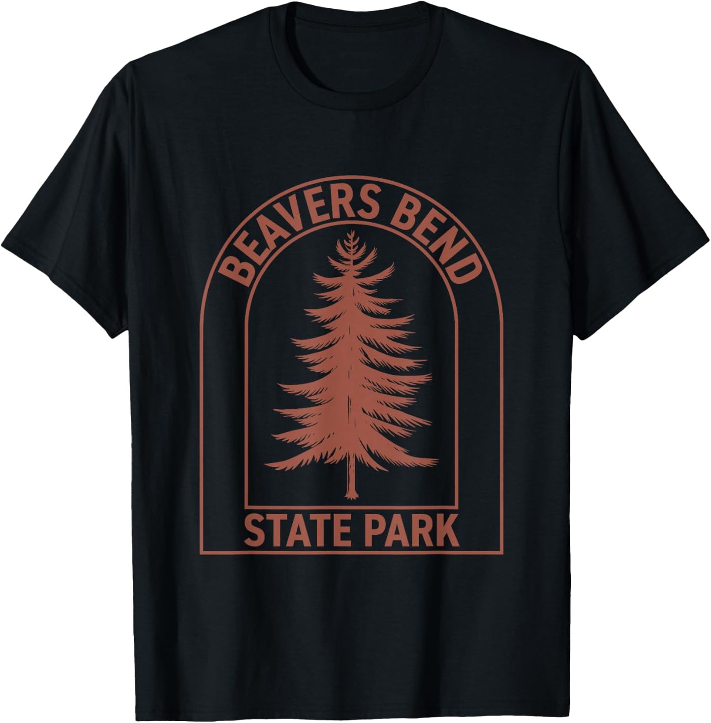 Beavers Bend State Park Oklahoma Vintage Tree T-Shirt - T-Shirt | Black