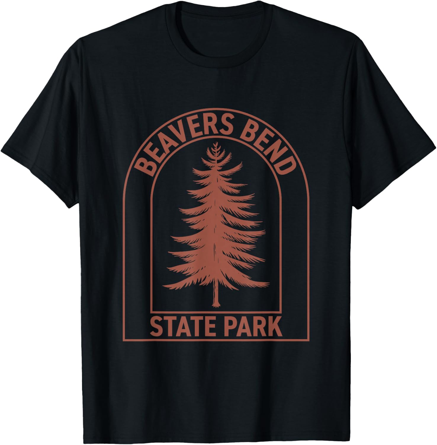 Beavers Bend State Park Oklahoma Vintage Tree T-Shirt - T-Shirt | Black
